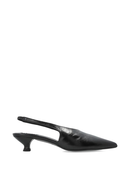  Alohas Point-toe Kitten Heels Slingback - Black 