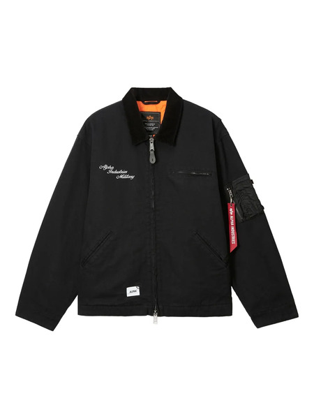  Alpha Industries Embroidered Pocket Jacket - Black 