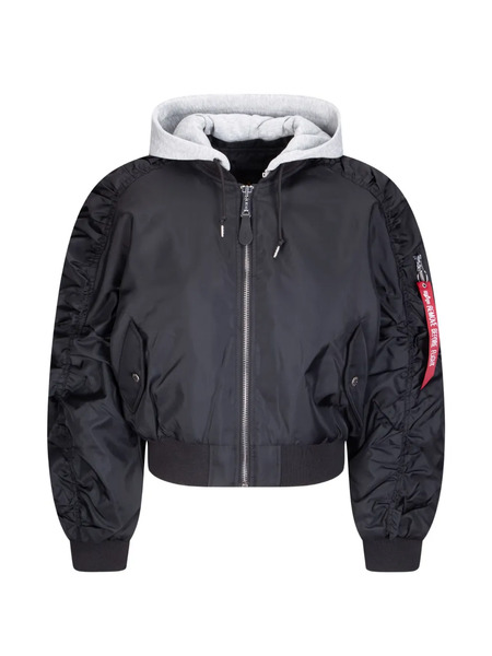  Alpha Industries Hooded Bomber - Black 