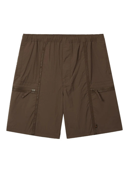  Alpha Industries Logo-patch Bermuda Shorts - Brown 