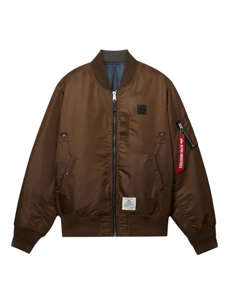  Alpha Industries Logo-patch Bomber Jacket - Blue 