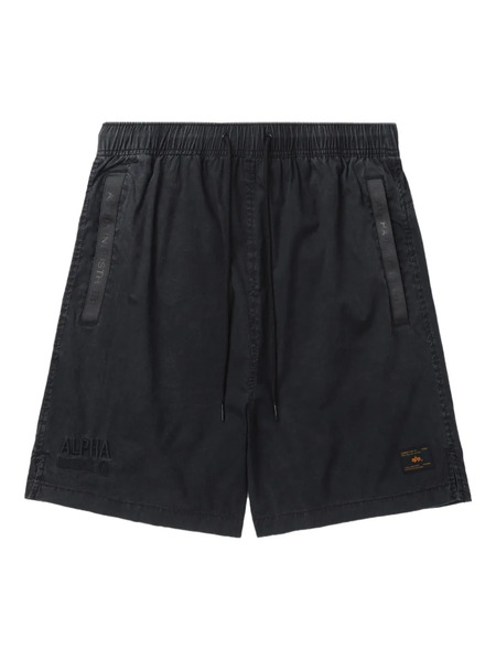  Alpha Industries Logo-patch Shorts - Black 