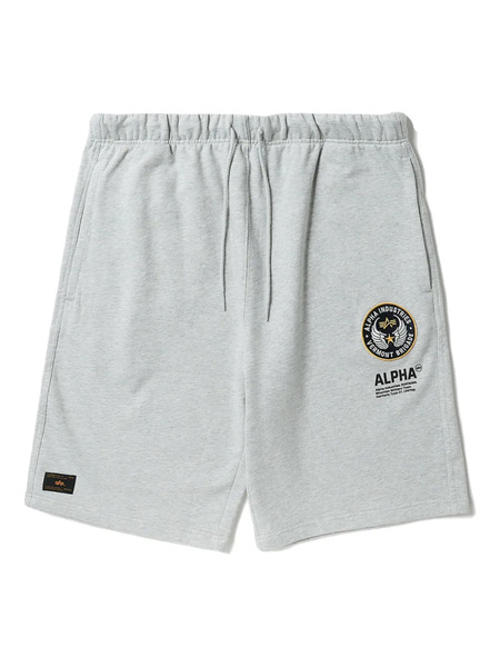  Alpha Industries Logo-patch Shorts - Grey 
