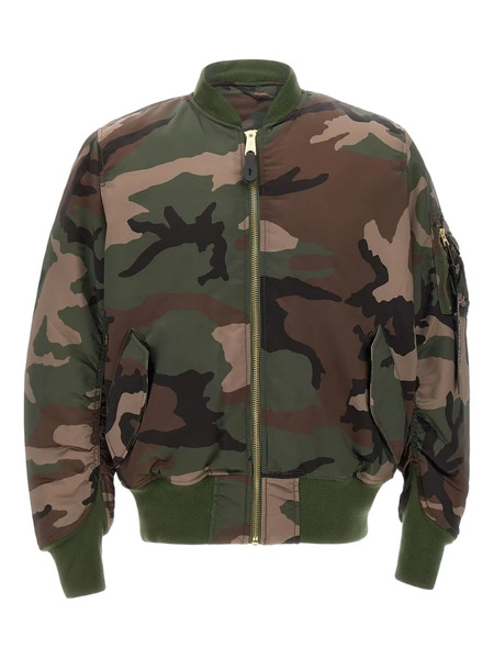  Alpha Industries Ma-1 Base Flight Zip-up Bomber Jacket - Green 