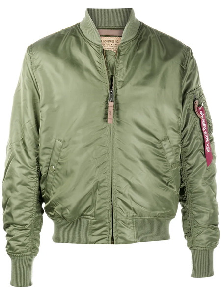  Alpha Industries Ma-1 Rib-trimmed Bomber Jacket - Green 