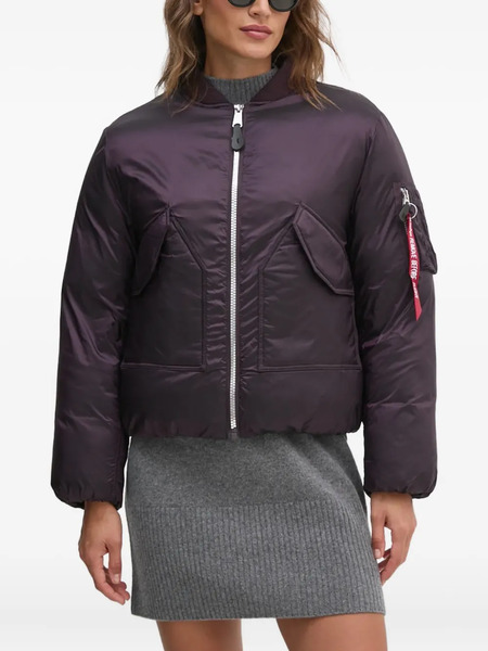 Alpha Industries Ma-1 Zip Pocket Bomber Jacket - Purple 