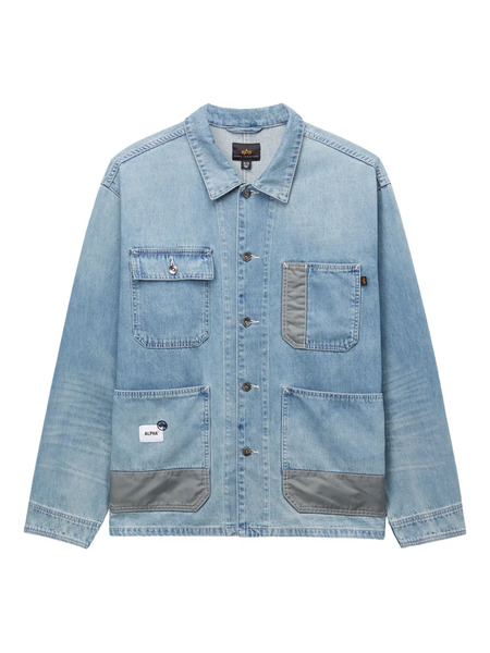  Alpha Industries Patch-pocket Denim Jacket - Blue 