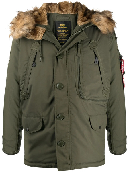  Alpha Industries Polar Hooded Jacket - Green 