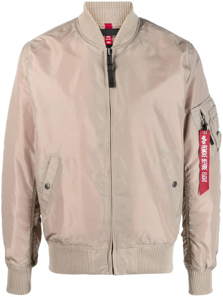 Alpha Industries Zip-up Bomber Jacket - Neutrals 