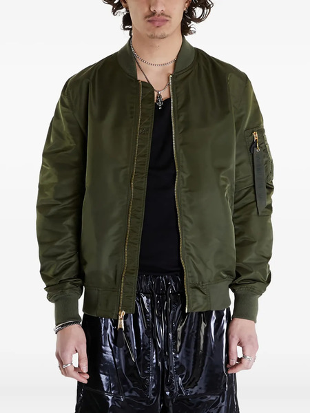  Alpha Industries Zipped Bomber Jacket - Green 