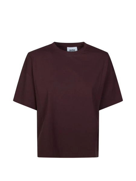  Alpha Studio Boxy Cotton T-shirt - Red 
