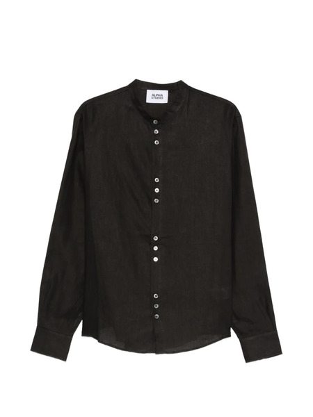  Alpha Studio Buttoned Shirt - Black 