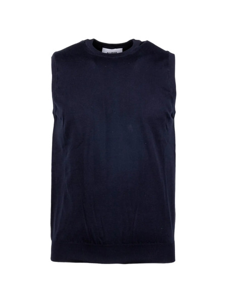  Alpha Studio Crew-neck Sleeveless Vest - Blue 