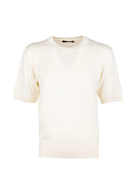 Alpha Studio Crewneck Panelled T-shirt - White 