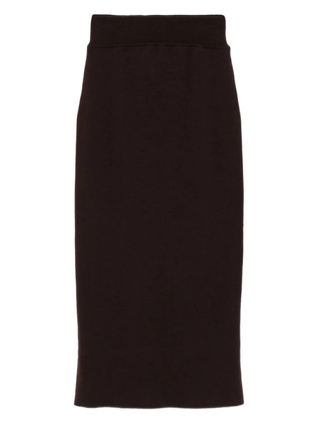  Alpha Studio Elastic-waistband Midi Skirt - Brown 
