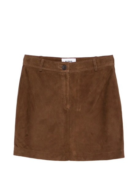  Alpha Studio Gonna Suede Mini Skirt - Brown 