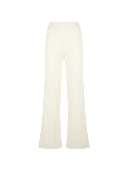  Alpha Studio Ribbed-knit Trousers - Neutrals 