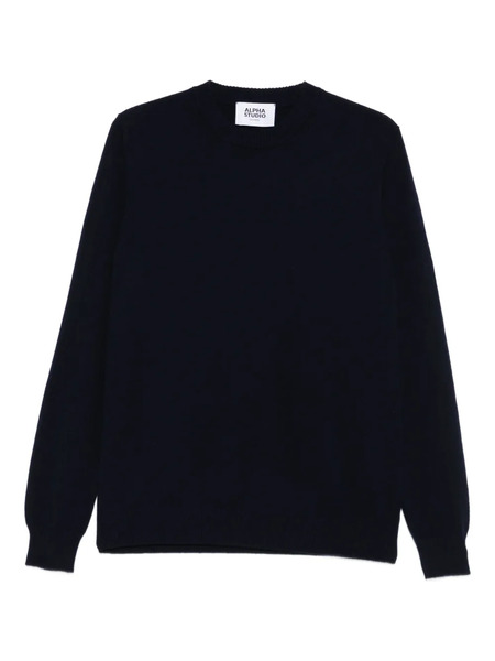  Alpha Studio Round-neck Cashmere Sweater - Black 