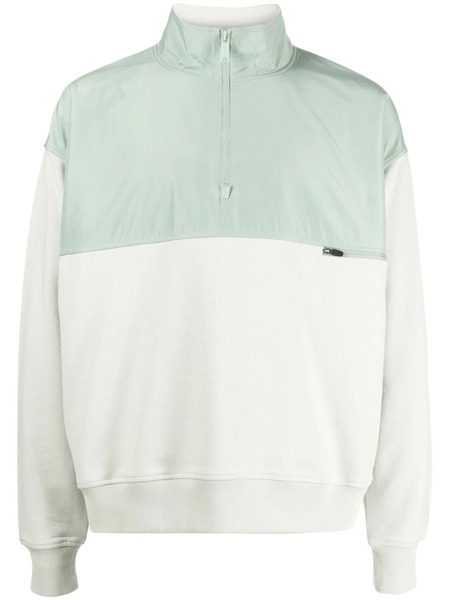  Alpha Tauri Half-zip Panelled Sweatshirt - Green 