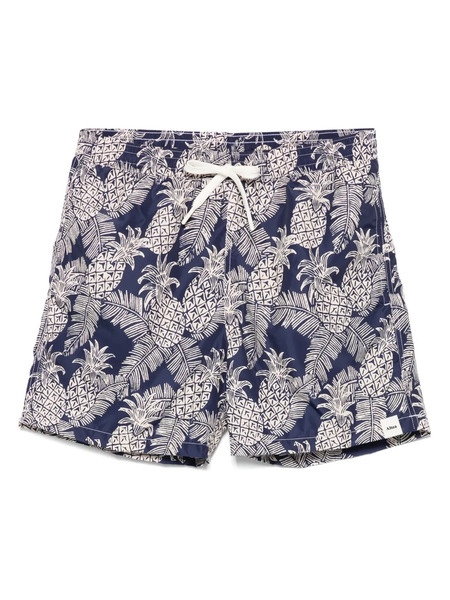  Altea Ananas-print Swim Shorts - Blue 