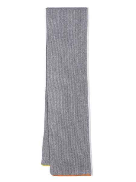  Altea Contrasting-trim Cashmere Scarf - Grey 