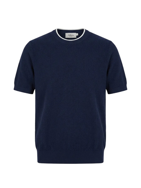  Altea Diagonal Knit T-shirt - Blue 