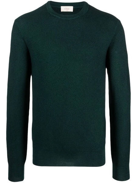  Altea Slim-cut Virgin-wool Jumper - Green 