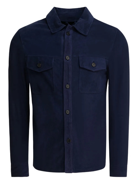  Altum Flap-pocket Suede Jacket - Blue 
