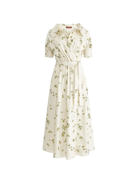 Altuzarra Lydia Floral-pattern Belted Dress - Neutrals 