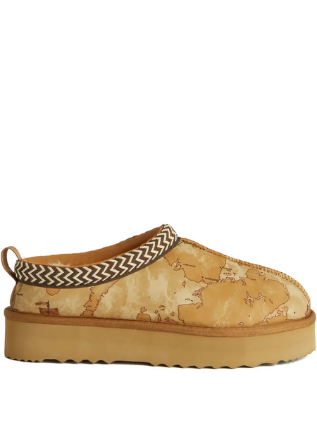  Alviero Martini 1° Classe Geo Print Platform Mules - Neutrals 
