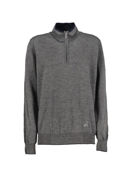  Alviero Martini 1° Classe Prima Classe Map-print Quarter-zip Sweater - Grey 
