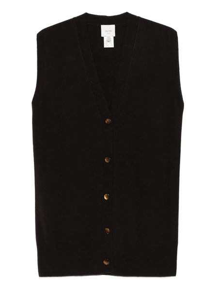  Alysi Button-front Vest - Brown 