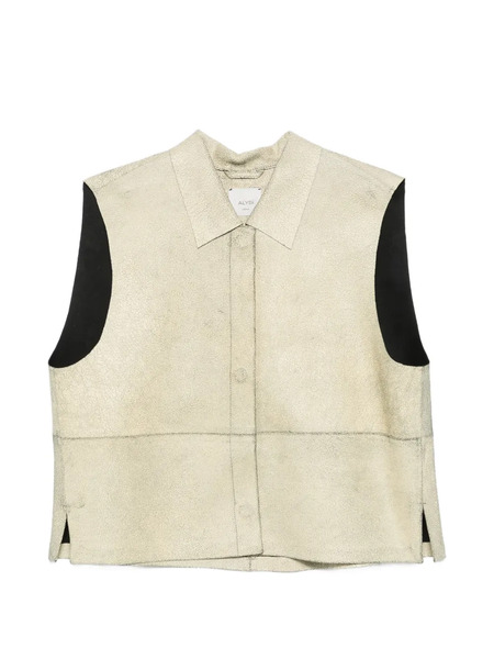  Alysi Collared Sleeveless Vest - Neutrals 