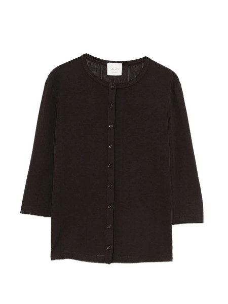  Alysi Crew-neck Cardigan - Brown 