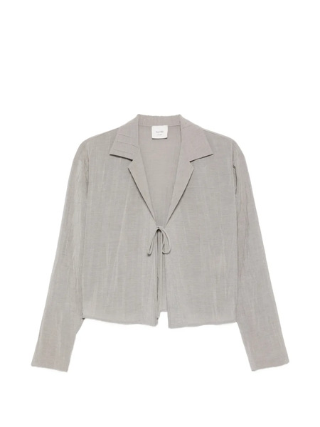  Alysi Crinkle-tie Blouse - Grey 