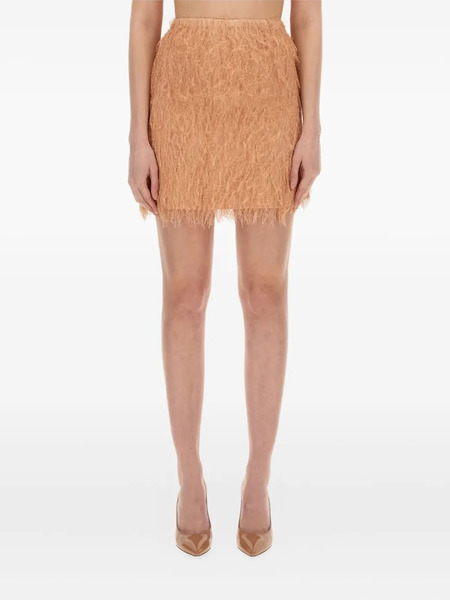  Alysi Fringed Mini Skirt - Neutrals 