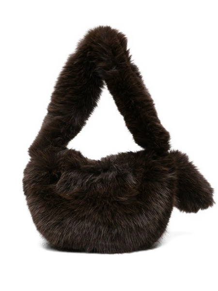  Alysi Furry Shoulder Bag - Brown 