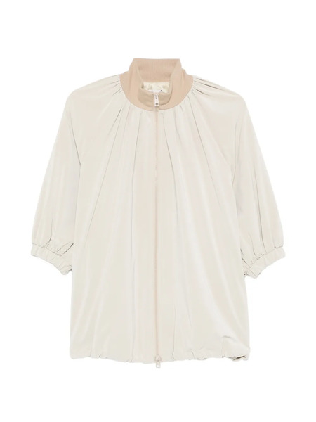  Alysi Gathered High-neck Jacket - Neutrals 