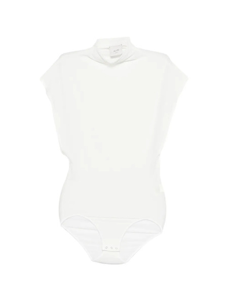  Alysi Mock-neck Bodysuit - White 