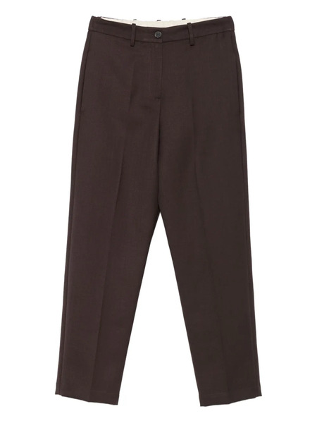  Alysi Pleated Wool Trousers - Brown 