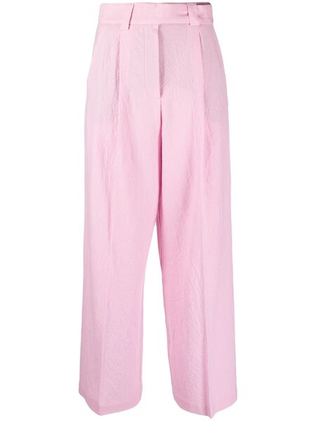  Alysi Pressed-crease Flared Trousers - Pink 