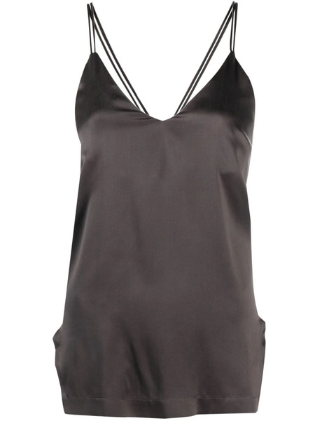  Alysi Satin Silk Top - Grey 