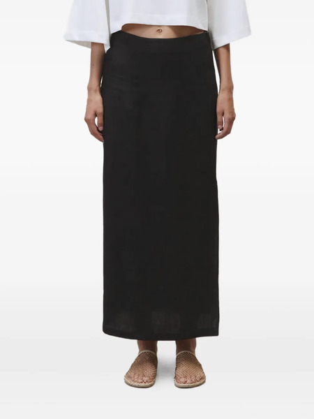  Alysi Side-slit Beaded Skirt - Grey 