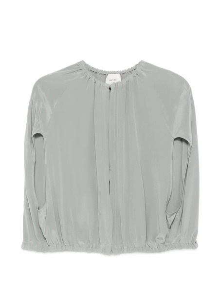  Alysi Silk Cape - Grey 