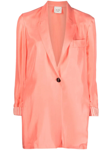  Alysi Single-breasted Silk Blazer - Orange 