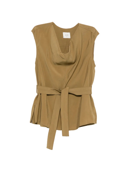  Alysi Sleeveless Belted Top - Neutrals 