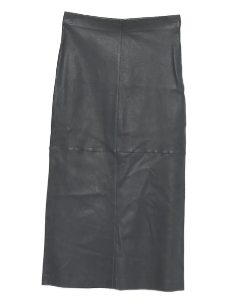  Alysi Stretch Leather Skirt - Black 