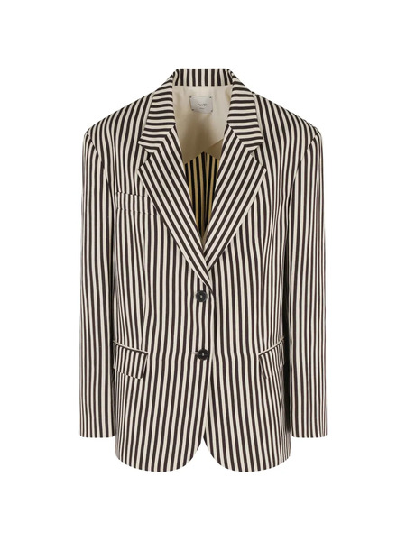  Alysi Striped Blazer - White 