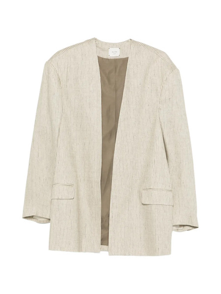  Alysi Striped Pocketed Blazer - Neutrals 