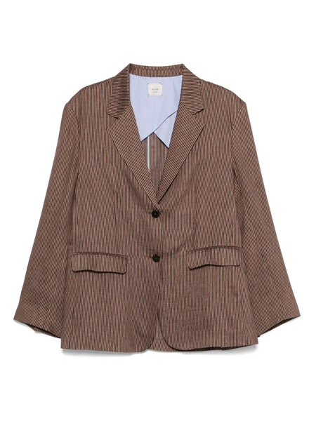  Alysi Striped Single-breasted Blazer - Brown 